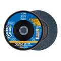 Pferd 7" x 7/8" A.H. POLIFAN® Flap Disc - Z PSF EXTRA STEELOX, Zirconia, 60 Grit, Conical 60649